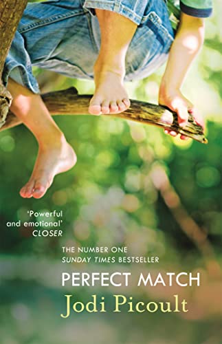 Book cover: children’s feet dangling from a branch, title “Perfect Match”.