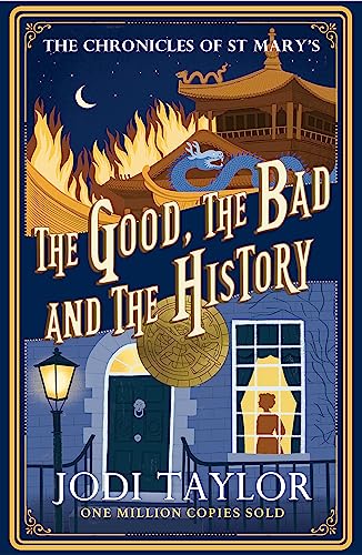 Book cover: “The Good, The Bad and The History” with a burning building.