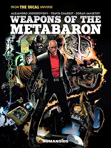 Comic book cover featuring a bald man and sci-fi characters.