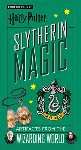 Green book cover for "Harry Potter: Slytherin Magic" with Slytherin crest.