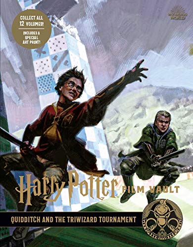 “Harry Potter” film book cover featuring Harry on a broom and Viktor Krum.