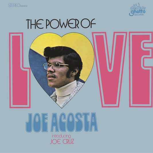 Album cover for Joe Acosta’s “The Power Of Love” featuring a portrait.