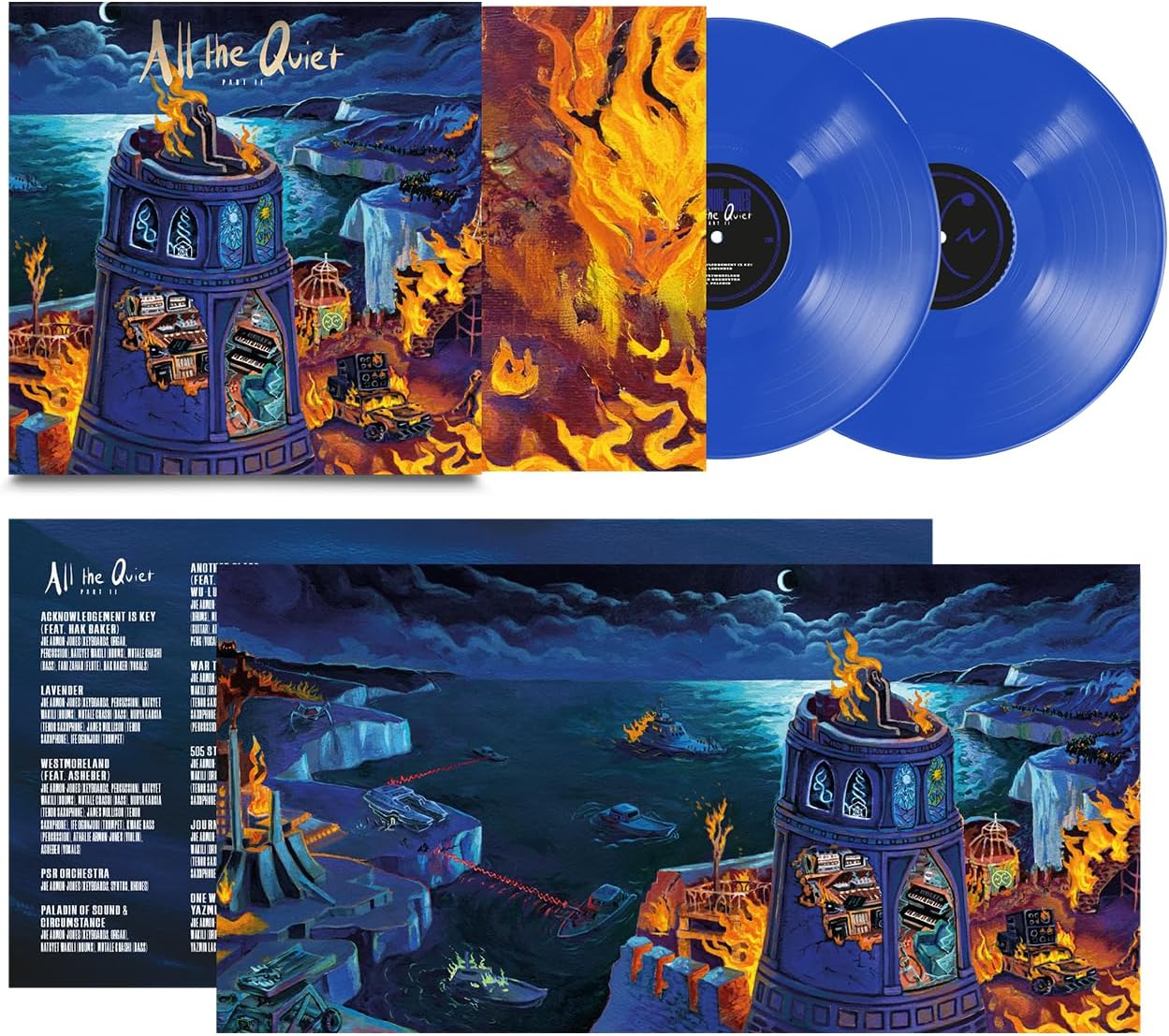 Vinyl record of "All The Quiet (Part II)" with illustrated cover art.