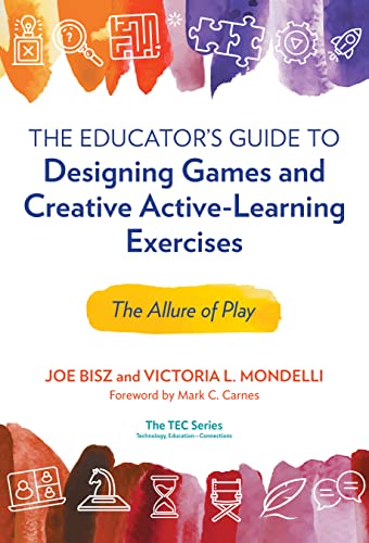 Book cover with colorful game pieces and title: “The Educator’s Guide…”