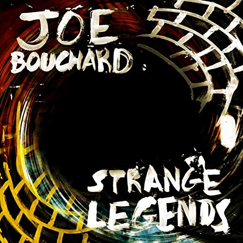 CD cover for Joe Bouchard’s “Strange Legends” with swirling, dark imagery.