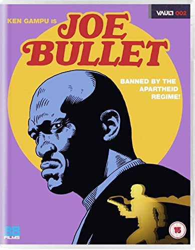 “Joe Bullet” Blu-ray cover featuring a stylized portrait of a man with a gun.