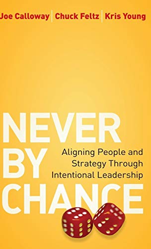 Book cover: "Never by Chance" with dice imagery, yellow and white text.