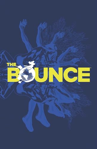 Book cover with a silhouetted figure mid-air and yellow text: "The Bounce".