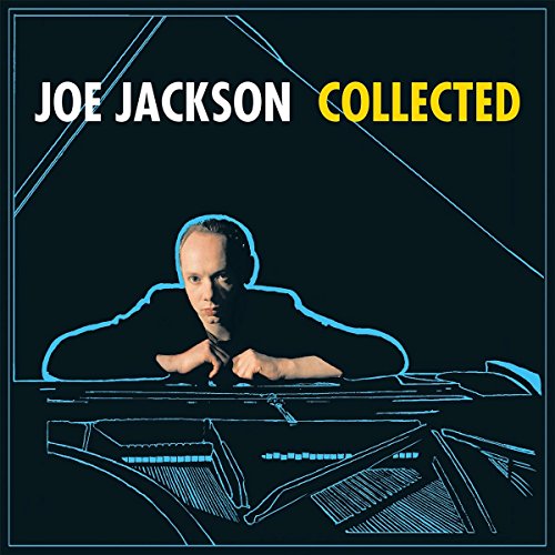 Joe Jackson album cover, “Collected”, featuring a portrait in blue outline.