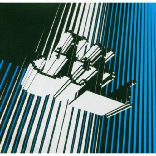 CD cover with abstract blue and white geometric design.