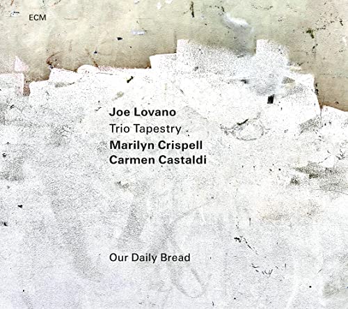 CD cover for Joe Lovano’s “Our Daily Bread” with textured, torn paper design.