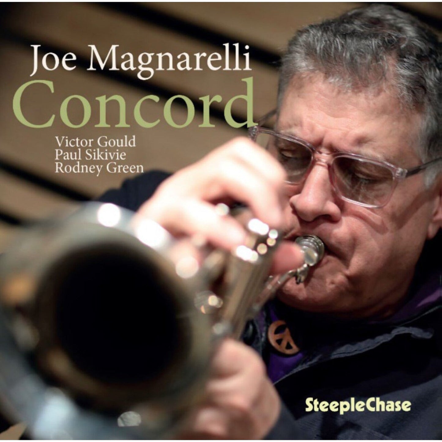 CD cover of Joe Magnarelli playing trumpet, titled "Concord.