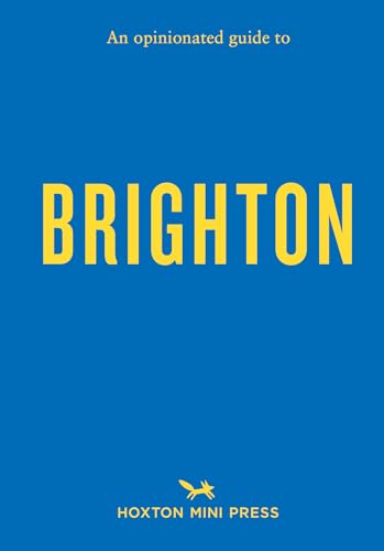Bright blue book cover with large yellow “BRIGHTON” text and fox logo.