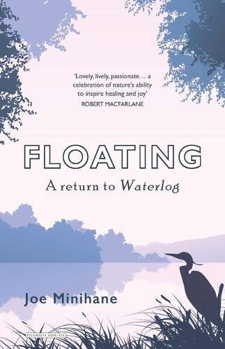 Book cover for “Floating” with a bird by a misty lake.