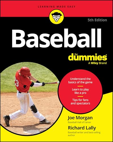 Book cover for Baseball For Dummies, 5th Edition, featuring a batter swinging.