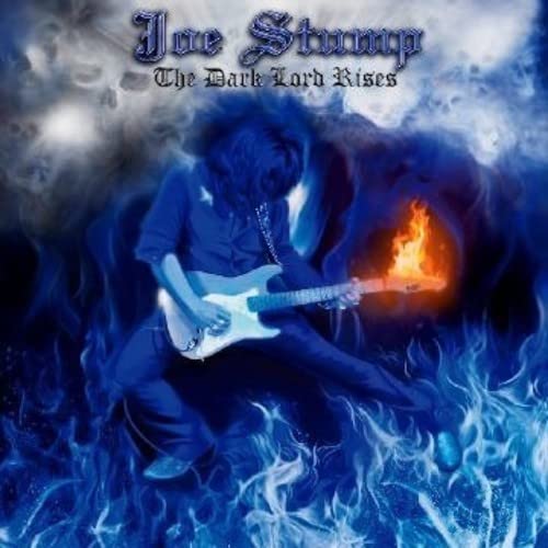 CD cover: guitarist Joe Stump playing in front of a fiery, dark background.