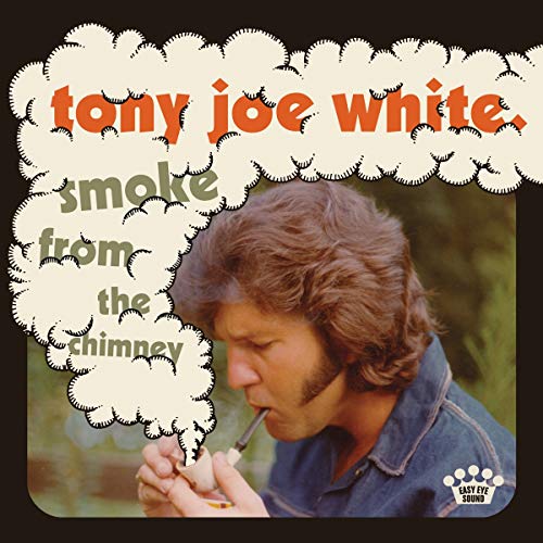 "Album cover with a man smoking a pipe, surrounded by text and a logo."