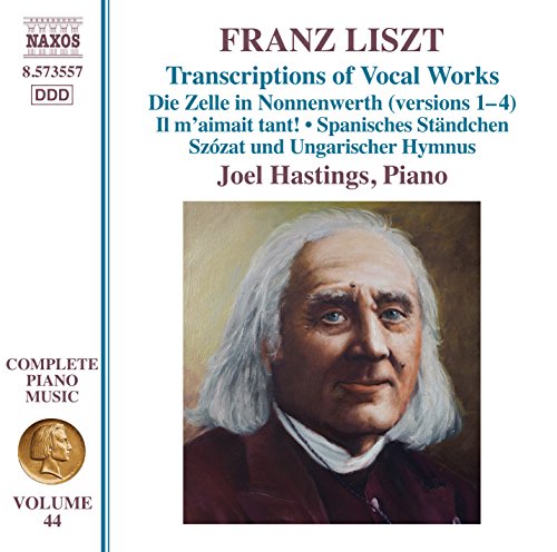 CD cover for Liszt piano works, featuring a portrait of Franz Liszt.
