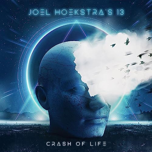 Album cover for "Crash Of Life" featuring a fractured head and birds.