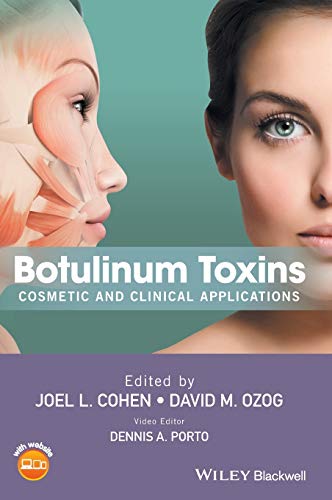 Book cover: “Botulinum Toxins” with faces and anatomical illustration.