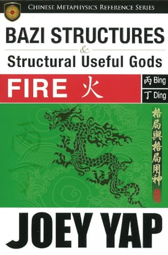 Book cover: "BaZi Structures & Useful Gods – Fire" with a dragon image.
