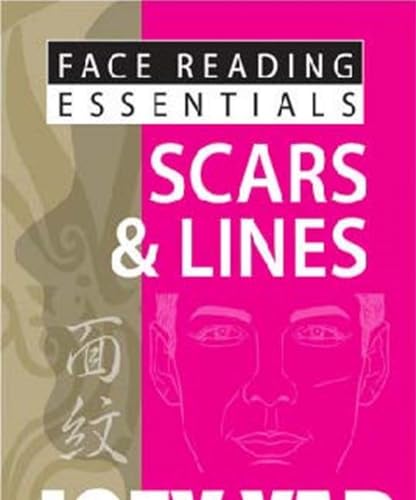 Book cover: "Face Reading Essentials – Scars & Lines" with face illustration.
