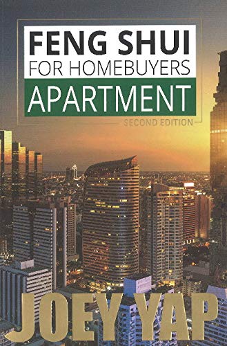 Book cover: "Feng Shui for Homebuyers -- Apartment" with city skyline.