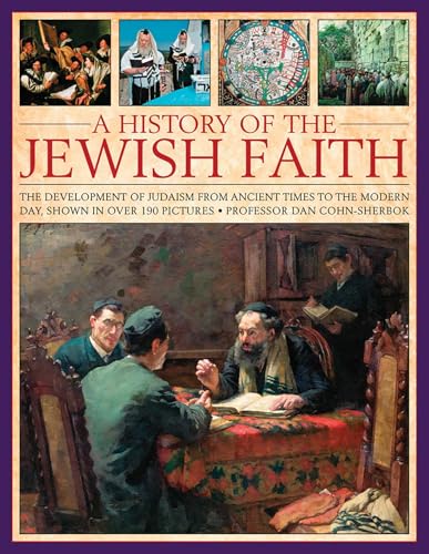 Book cover titled A History of the Jewish Faith featuring historical paintings and photographs.
