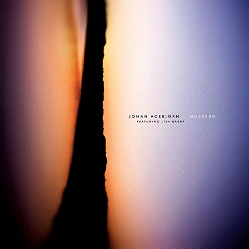 CD cover for Johan Agebjorn’s “Mossebo” with abstract orange and black design.