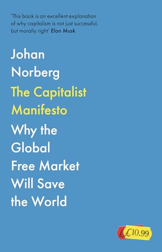 Book cover: "The Capitalist Manifesto" by Johan Norberg, with price sticker.