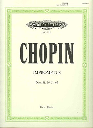 Sheet music cover for Chopin Impromptus, Opus 29, 36, 51, 66, Edition Peters.