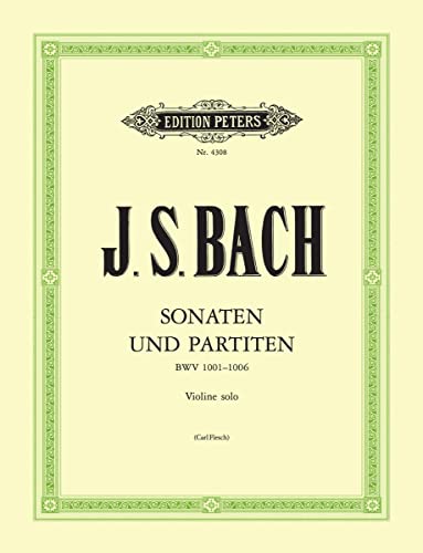 Sheet music cover for J.S. Bach’s violin sonatas and partitas.