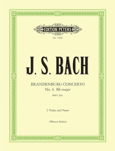 Sheet music cover for Bach’s Brandenburg Concerto No. 6 in B flat.