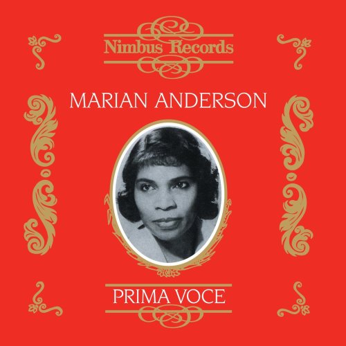 Red album cover with gold designs, featuring a black-and-white portrait of Marian Anderson.