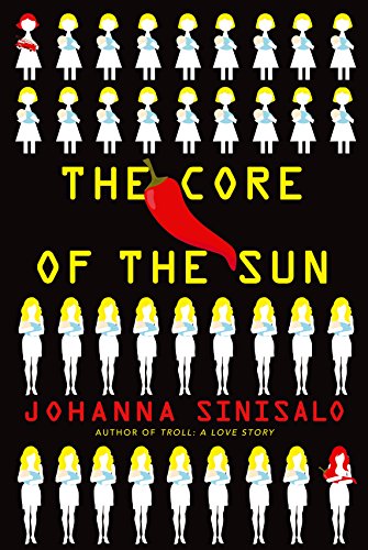 Book cover: black background with white figures and a red chili pepper.