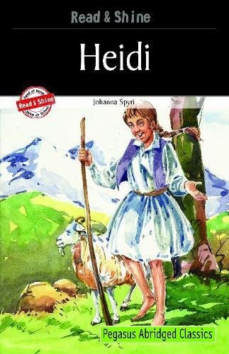 Book cover: "Heidi" depicts a young girl with goats in mountains.