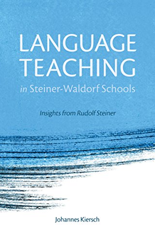 Book cover: "Language Teaching in Steiner-Waldorf Schools" with ocean scene.