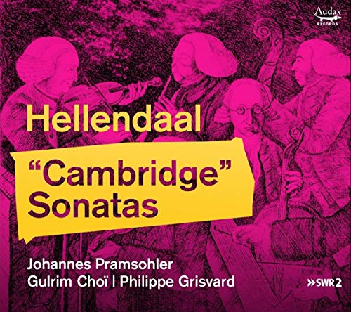 CD cover with musicians from a historical painting and yellow text.