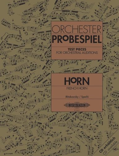 Sheet music cover for French Horn orchestral audition pieces.
