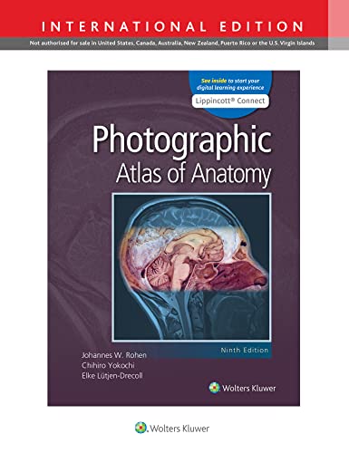 Book cover: "Photographic Atlas of Anatomy" showing a human brain dissection.