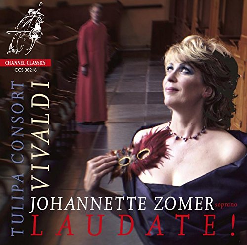 CD cover featuring a woman holding a feathered mask, with a man in the background.