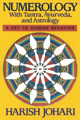 Book cover with colorful mandala design and title “Numerology.”