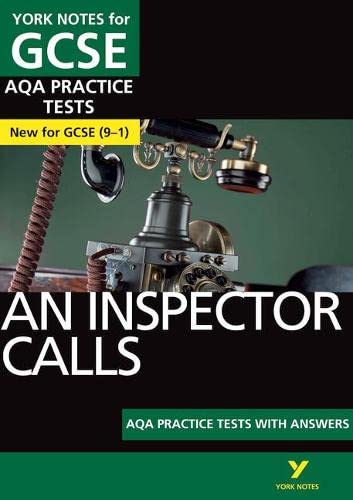 York Notes practice tests cover for "An Inspector Calls" with a telephone.