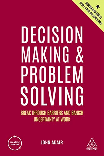 Red book cover with white text: "Decision Making & Problem Solving" by John Adair.