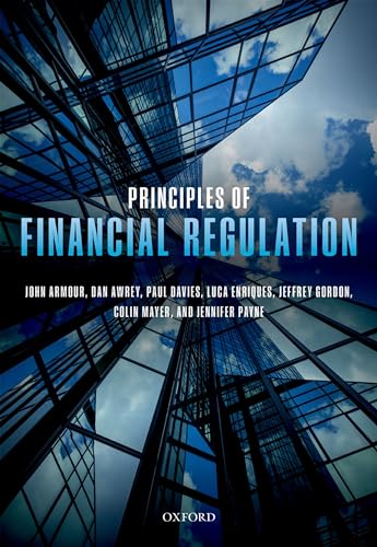 Book cover: "Principles of Financial Regulation" with a skyscraper image.
