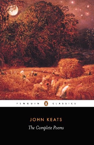 Book cover: “John Keats: The Complete Poems” with a harvest scene.