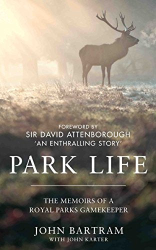 Book cover featuring a stag in a misty park landscape.