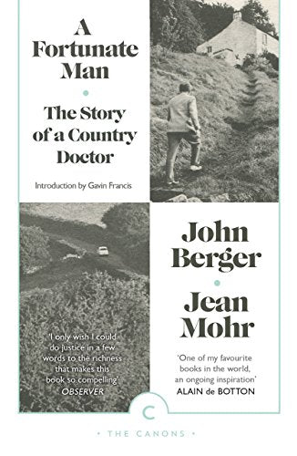 Book cover for A Fortunate Man with black and white photos of a doctor.