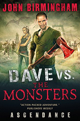 Man with axe and woman with knife face hordes of monsters.