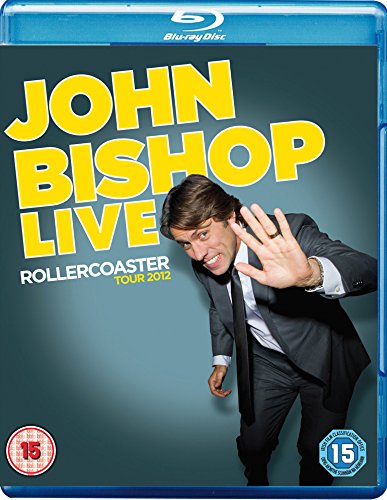 Blu-ray cover for John Bishop's “Rollercoaster Tour 2012” comedy show.